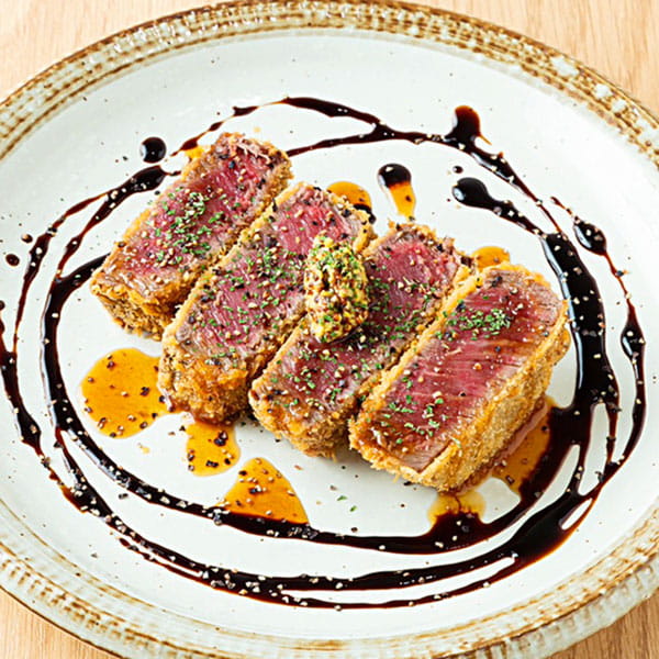 黒毛和牛の牛カツ バルサミコマスタードソース